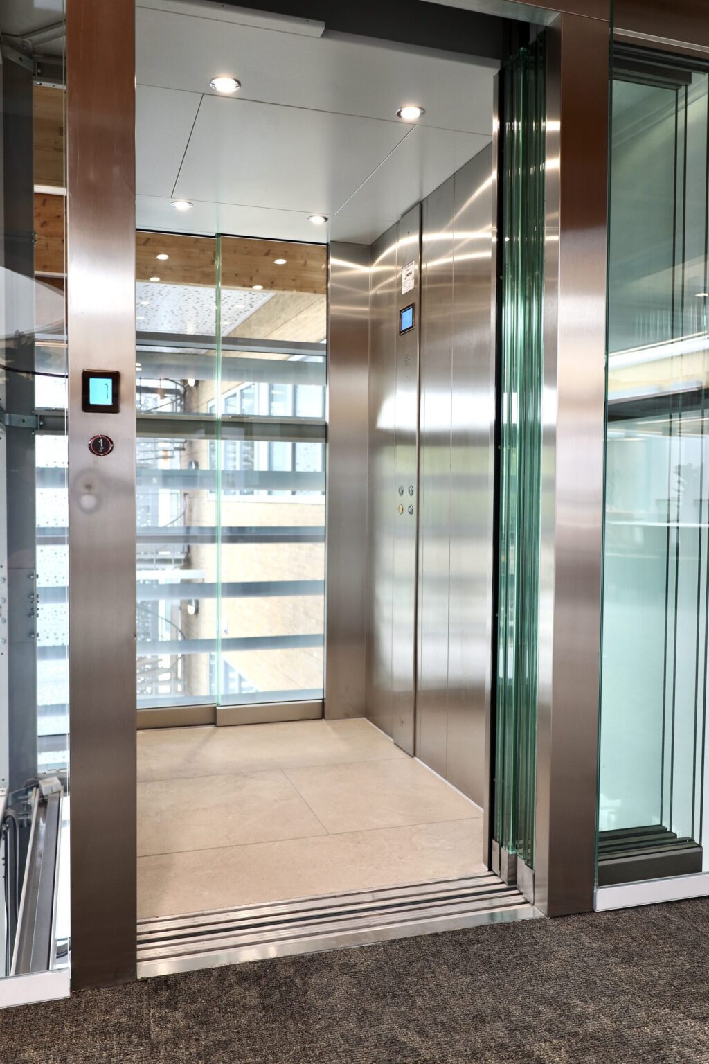 Glass lift installation by Alliance Platform Lifts